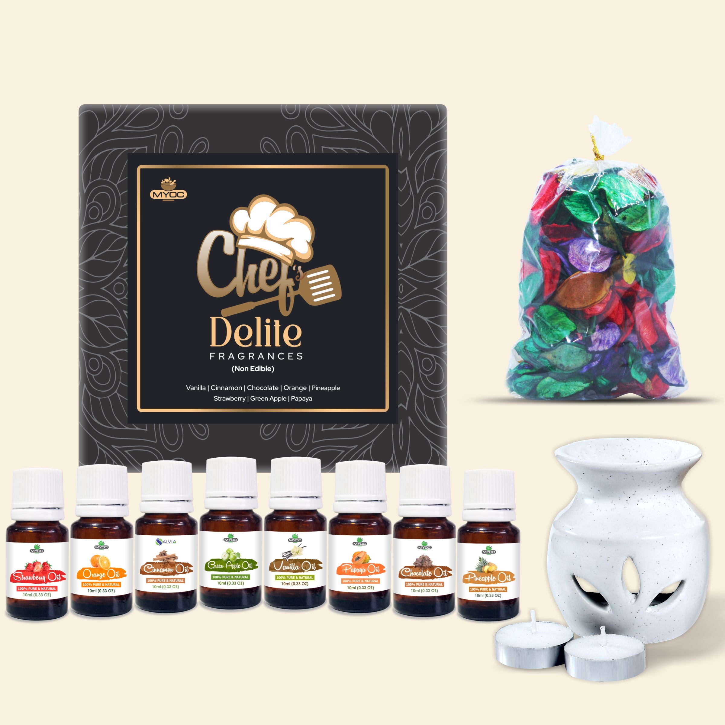 Salvia Gifts,Fragrances Oil Set,Aromatherapy Combo Chef Delite Aroma Diffuser Gift Combo Kit Salvia Gifts,Fragrances Oil Set,Aromatherapy Combo Chef Delite Aroma Diffuser Gift Combo Kit